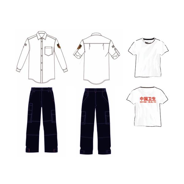 衛生應急服裝——夏裝襯衫、哈弗紅速干翻領、夏褲